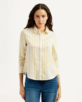 levi's Women Striped Spread Collar Shirt-picture-24