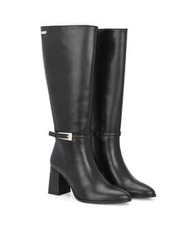 Women Round Toe Knee-Length Boots-image-31