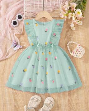 tior Girls Floral Embroidered Party Dress-picture-10