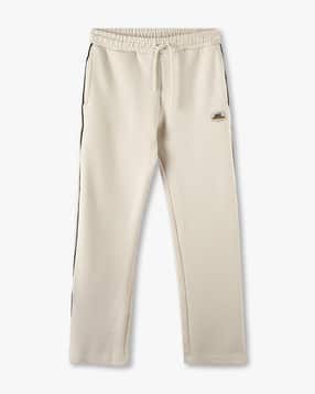 Boys Straight Track Pants with Contrast Piping