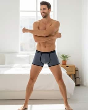 asterisk Striped Trunks with Elasticated Waistband-picture-12