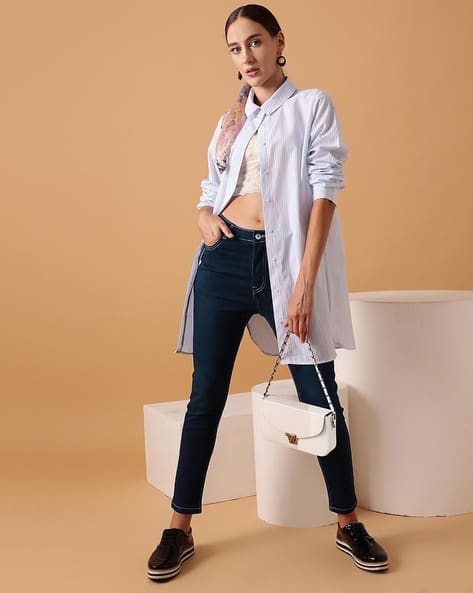 STREET9 Women Mid Rise Skinny Jeans