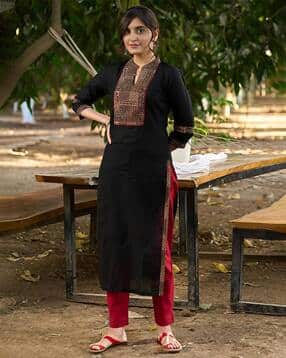 indie picks Floral Straight Kurta Set-picture-30