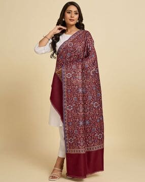 indie picks Classic Jaal Pattern Shawl -picture-39