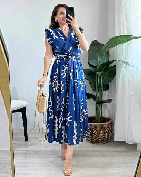 blue tribal dress L / Blue Tribal main image 0