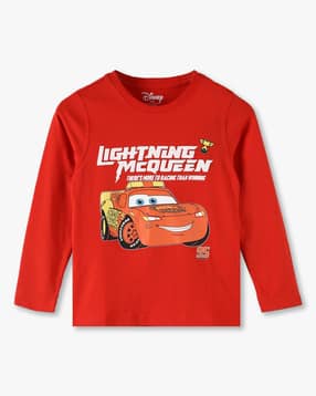 kb team spirit Boys McQueen Print Relaxed Fit Round-Neck T-Shirt-picture-23