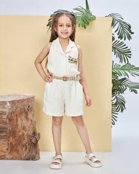 Girls Cotton Printed Jumpsuit-image-34