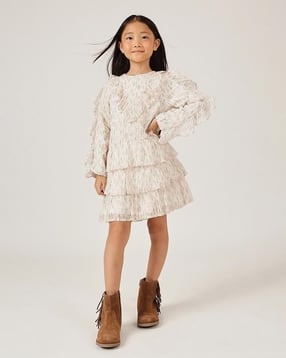 Printed Ruffled Tiered Dress-image-13