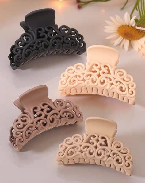 Oomph Women Set of 4 Hair Claw Clips