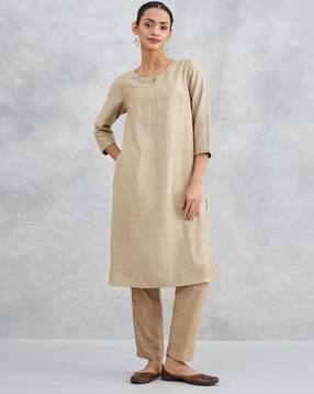 fabindia Women Round-Neck Straight Kurta-picture-52