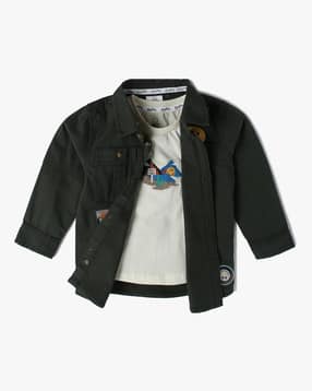 Boys Printed Relaxed Fit Twofer Shirt