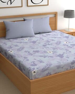 King Flat Floral Print Bedsheet