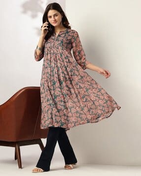 janasya Women Floral Printed A-line Kurta-picture-44
