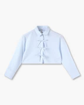 lee cooper Girls Striped Boxy Fit Cotton Shirt-picture-31