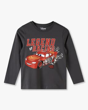 kb team spirit Boys McQueen Print Relaxed Fit Round-Neck T-Shirt-picture-49