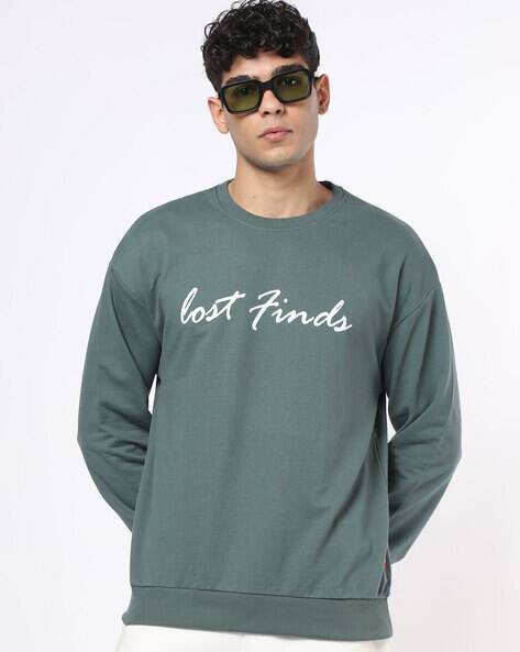 Buda Jeans Co Men Typographic Print Oversized Fit Sweatshirt