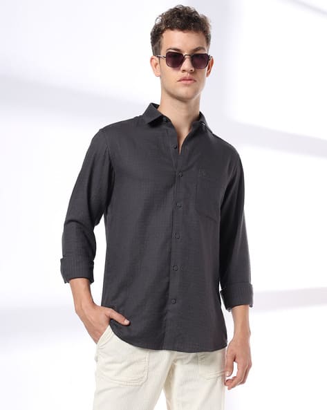 JOHN PLAYERS Men Slim Fit Shirt with Patch Pocket