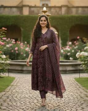 nyrika Women Printed 3-Piece Kurta Suit Set-picture-19