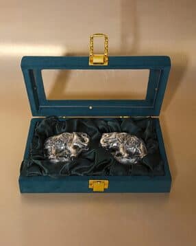 touch925 Pure Silver Elephant Pair Gift Box-picture-18