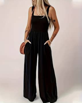 divawalk Women Strappy Jumpsuit with Insert Pockets-picture-2