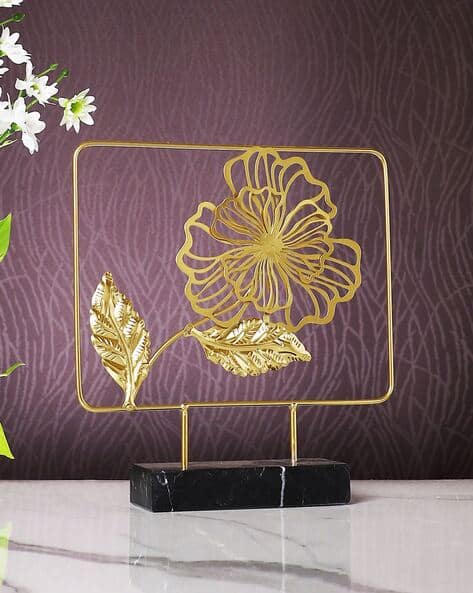 Tayhaa Gold Framed Metal Centre Showpiece