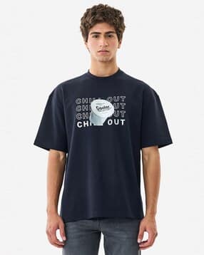 snitch Men Typographic Print Crew-Neck T-Shirt-picture-12
