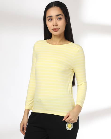 Women Striped Fitted Top