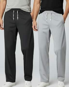 indiclub Men Pack of 2 Straight Track Pants with Insert Pockets-picture-21
