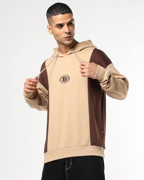 Buda Jeans Co Men Colourblock Oversized Fit Hoodie