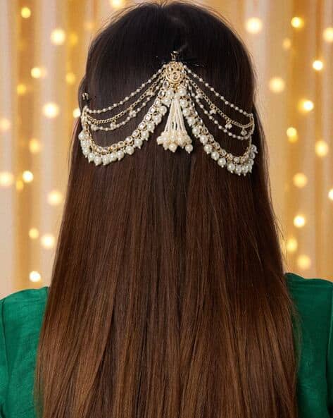 Fabula Women Kundan Jadau Floral Design Sheeshphool