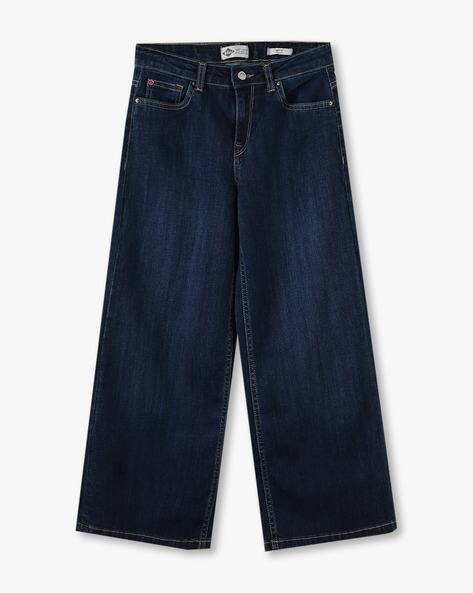 Lee Cooper Girls Lightly Washed Wide-Leg Jeans