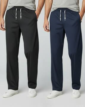 indiclub Men Pack of 2 Straight Track Pants with Insert Pockets-picture-36