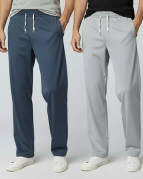 indiclub Men Pack of 2 Straight Track Pants with Insert Pockets-picture-12