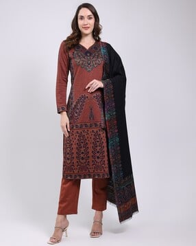 monte carlo Women Paisley Woven Shawl with Fringed Hem-picture-12