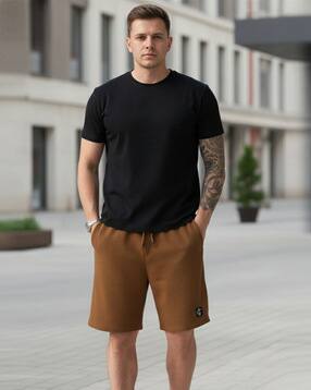 indiclub Men Popcorn Textured Regular Fit Shorts-picture-52