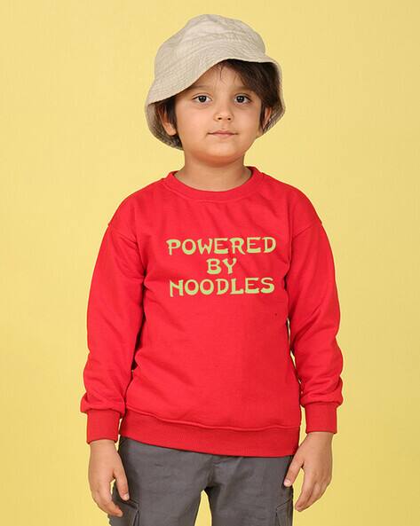 Nusyl Boys Oversized Fit Printed Sweatshirt