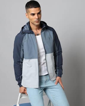 u.s. polo assn. Men Colourblock Zip-Front Regular Fit Hooded Jacket-picture-26