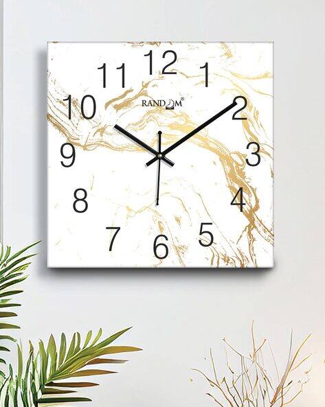 RANDOM Premium Marble Wall Clock for Home & Office