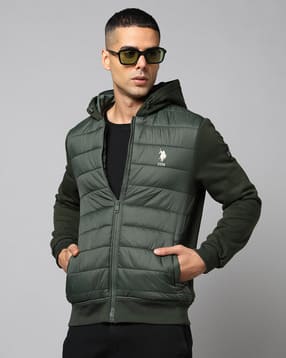 u.s. polo assn. Men Quilted Zip-Front Regular Fit Hooded Puffer Jacket-picture-19