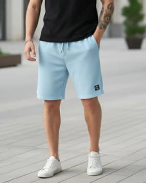 indiclub Men Popcorn Textured Regular Fit Shorts-picture-35