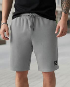 indiclub Men Popcorn Textured Regular Fit Shorts-picture-14