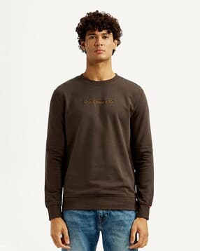 levi's Men Logo-Embossed Crew-Neck Slim Fit Sweatshirt -picture-13