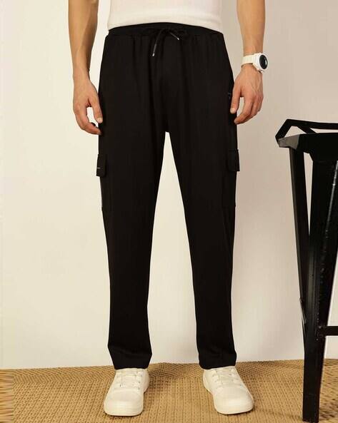 THOMAS SCOTT Men Straight Fit Track Pants with Elasticated Drawstring Waist