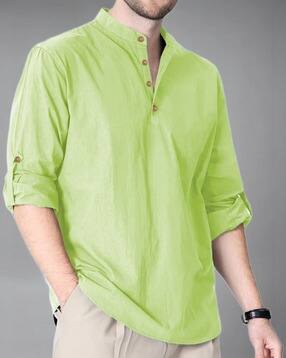 neonomad Men Slim Fit Cotton Short Kurta-picture-35