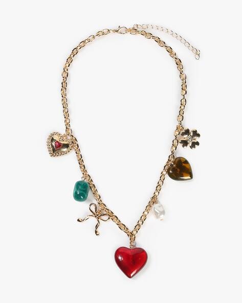 YOUSTA Women Gold-Plated Necklace with Charms