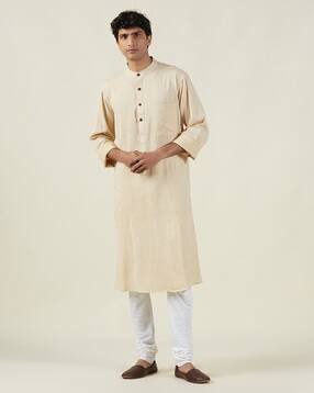 fabindia Men Striped Relaxed Fit Kurta-picture-34