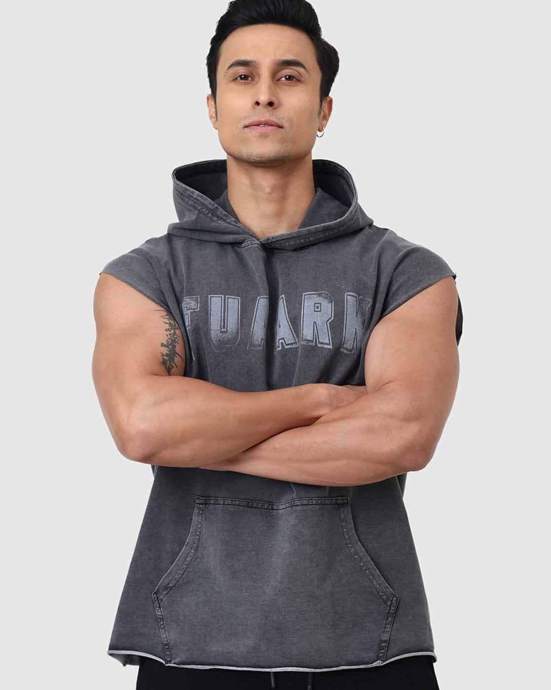 Buy Dark grey Sweatshirt & Hoodies for Men by FUAARK Online | Ajio.com