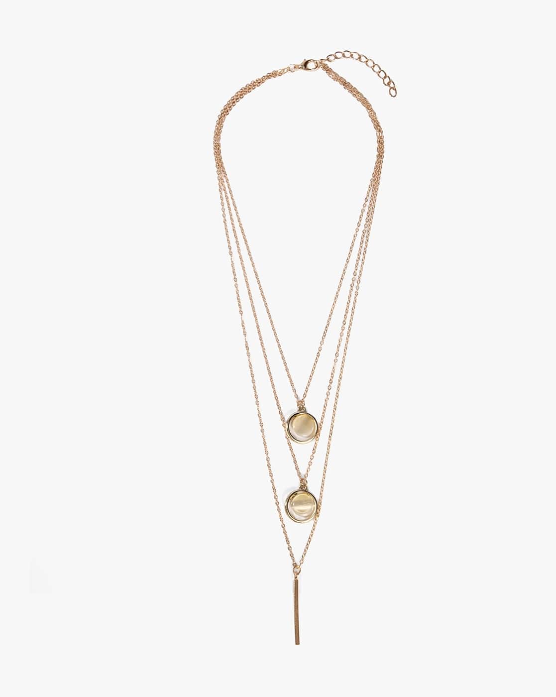 YOUSTA Women Gold-Plated Layered Necklace (Gold-Toned)