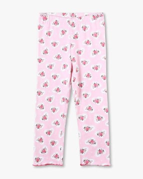kg frendz Girls Floral Print Leggings with Elasticated Waist-picture-26