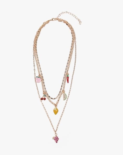 YOUSTA Women Gold-Plated Charm Layered Necklace